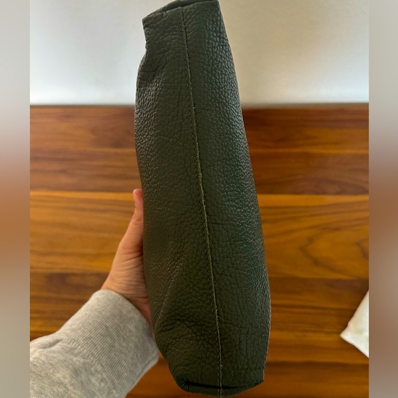 Cuyana Pebbled Leather Clutch in Dark Olive (Dark Green) - Picture 6 of 6